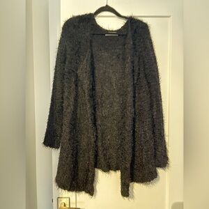 Seven Sisters Cozy Black Fuzzy Sweater Size Small